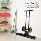 2-Wheel Snow Pusher w/ Adjustable Handle Reflective Tape - 48in