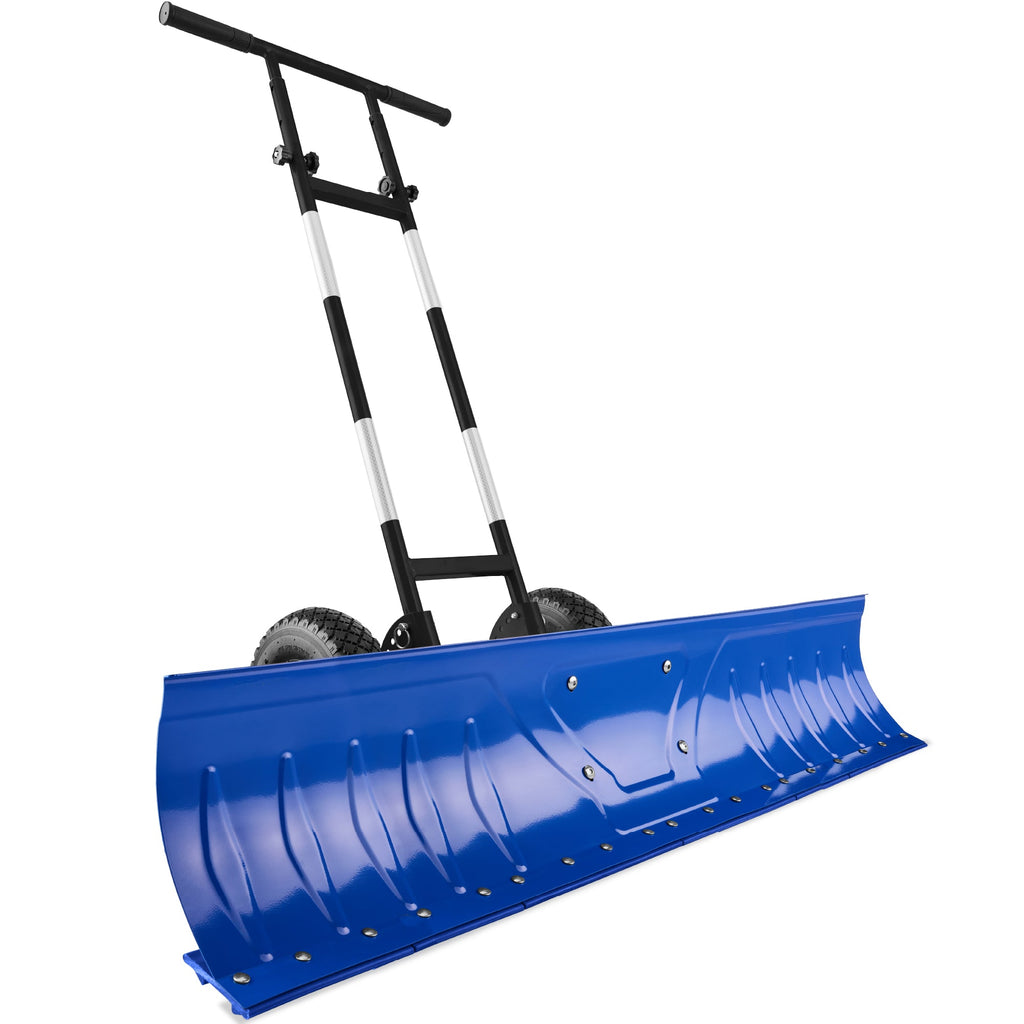 2-Wheel Snow Pusher w/ Adjustable Handle Reflective Tape - 48in