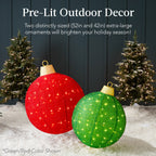 2pc Lighted Pop-Up Christmas Ornaments Decoration w/ 220 LED Lights Stand