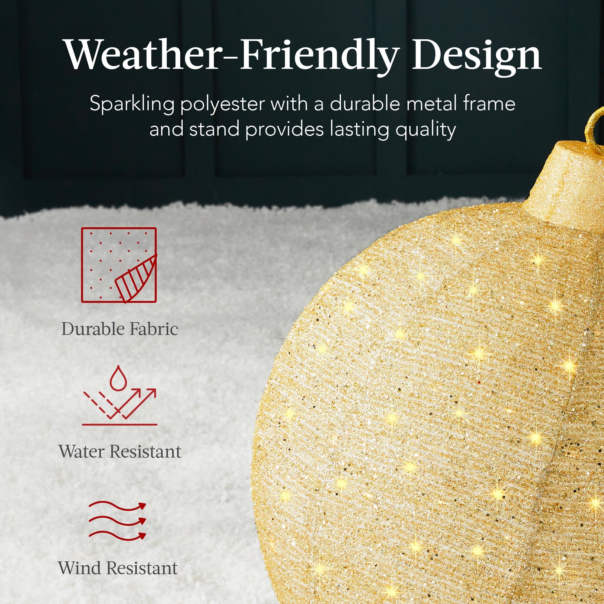 2pc Lighted Pop-Up Christmas Ornaments Decoration w/ 220 LED Lights Stand
