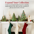 21in Ceramic Christmas Tree Hand-Painted Holiday Decor w/ LED Lights