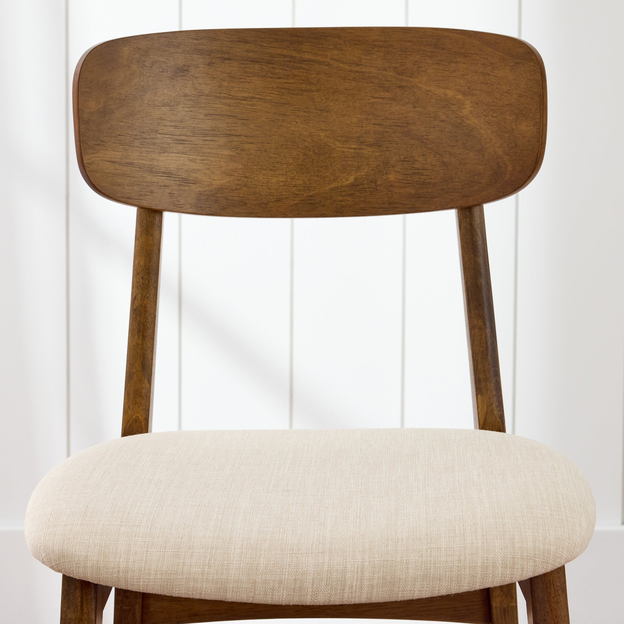 2-Piece Farmhouse Counter Height Bar Stool Set w/ Cushioned Seat Backrest
