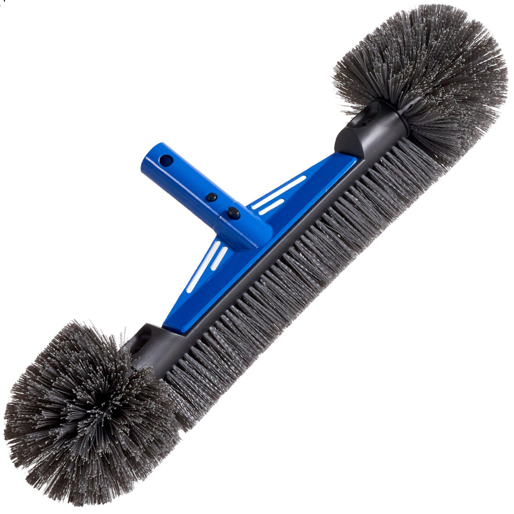 20\" Heavy-Duty Pool Brush Head with Reinforced Aluminum Bracket