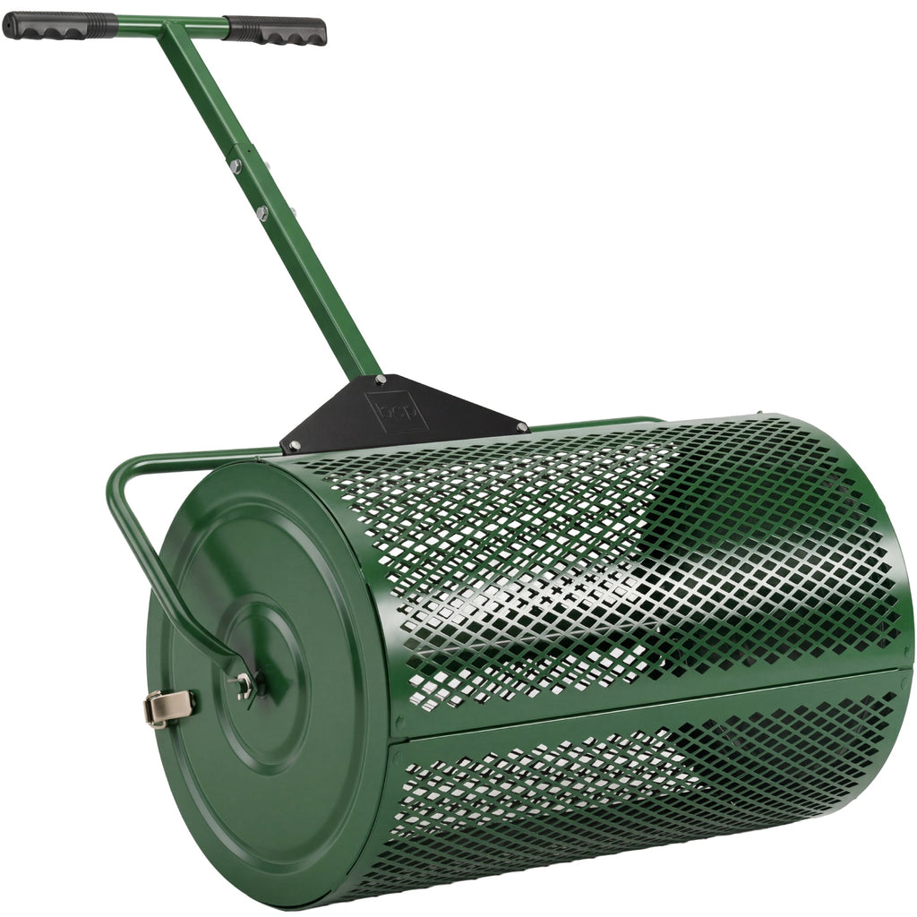 24\" Compost Spreader Steel Lawn & Peat Moss Topdresser
