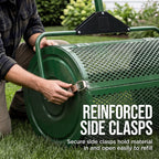 24\" Compost Spreader Steel Lawn & Peat Moss Topdresser