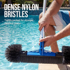 20\" Pool Brush with 9 ft Aluminum PolePool Wall & Floor Cleaning Set