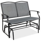 2-Person Patio Loveseat Swing Glider Bench Rocker w/ Armrests