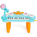 24-Key Kids Musical Electronic Keyboard w/ Drums Microphone MP3 - Blue