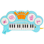 24-Key Kids Musical Electronic Keyboard w/ Drums Microphone MP3 - Blue
