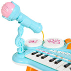 24-Key Kids Musical Electronic Keyboard w/ Drums Microphone MP3 - Blue