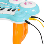 24-Key Kids Musical Electronic Keyboard w/ Drums Microphone MP3 - Blue