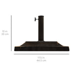 26lb Steel Square Patio Umbrella Base Stand Basketweave Pattern