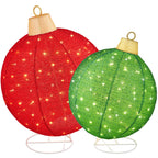 2pc Lighted Pop-Up Christmas Ornaments Decoration w/ 180 LED Lights Stand