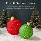 2pc Lighted Pop-Up Christmas Ornaments Decoration w/ 180 LED Lights Stand