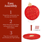 2pc Lighted Pop-Up Christmas Ornaments Decoration w/ 180 LED Lights Stand