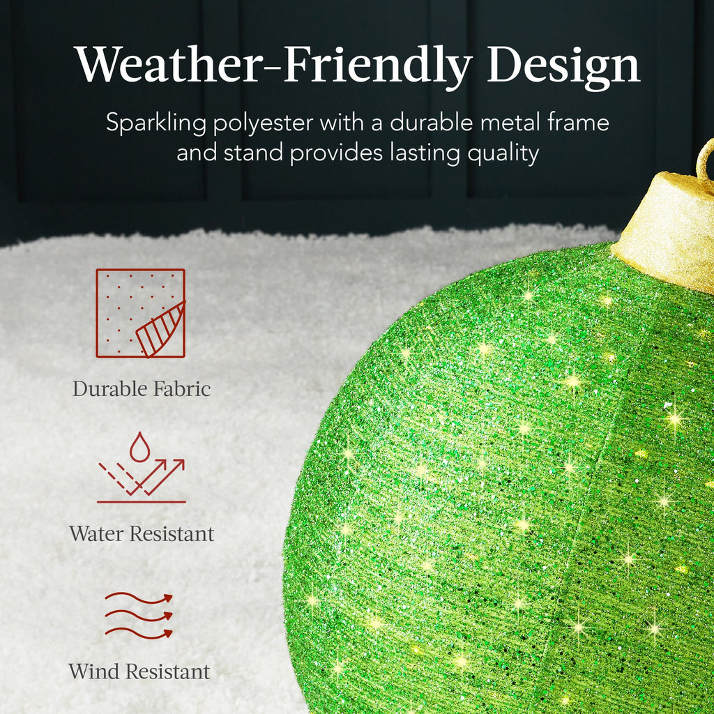 2pc Lighted Pop-Up Christmas Ornaments Decoration w/ 180 LED Lights Stand