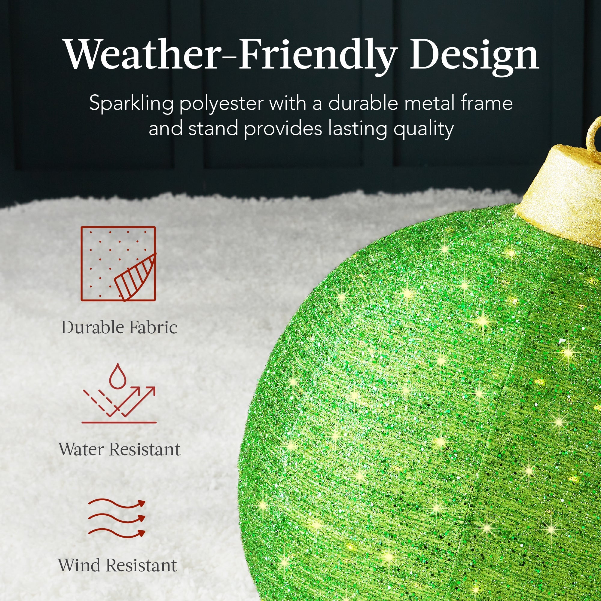 2pc Lighted Pop-Up Christmas Ornaments Decoration w/ 180 LED Lights Stand