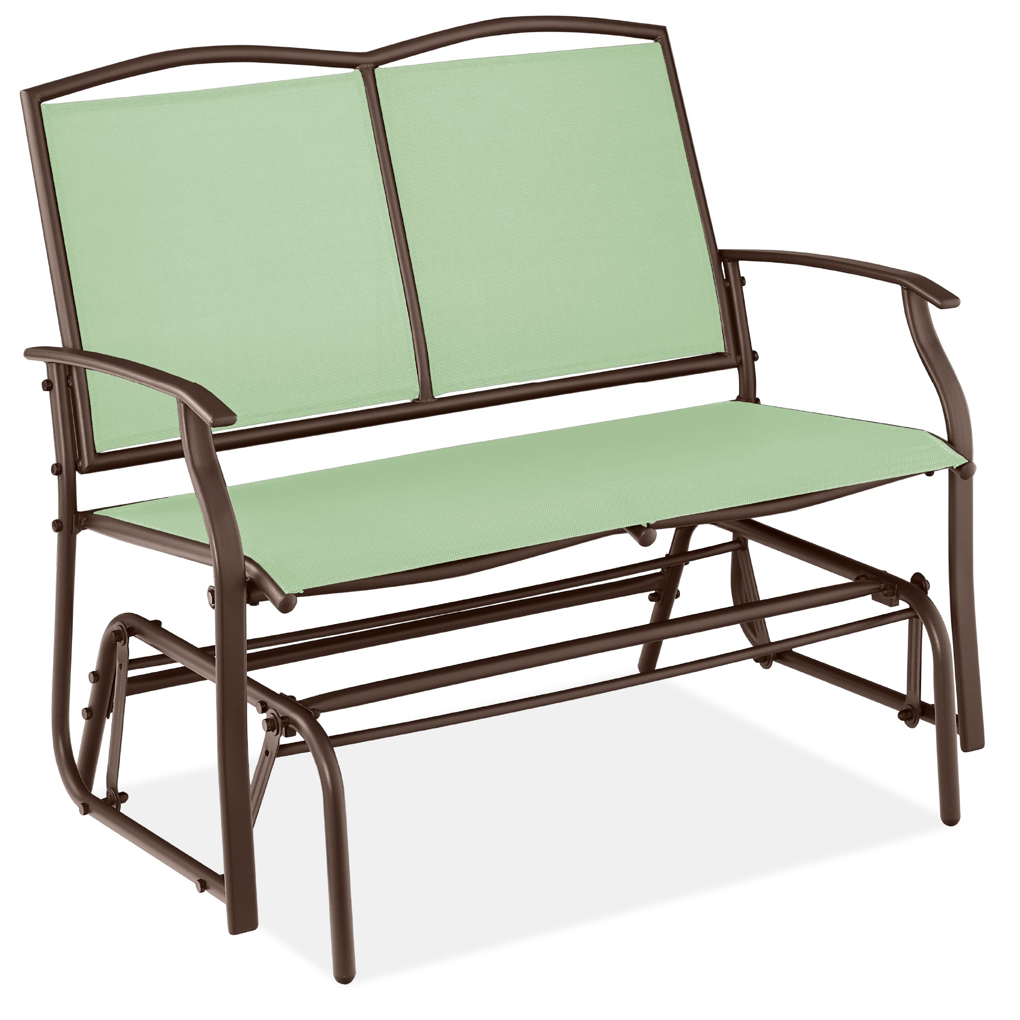 2-Person Patio Loveseat Swing Glider Bench Rocker w/ Armrests