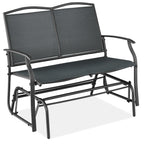 2-Person Patio Loveseat Swing Glider Bench Rocker w/ Armrests