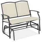 2-Person Patio Loveseat Swing Glider Bench Rocker w/ Armrests