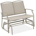 2-Person Patio Loveseat Swing Glider Bench Rocker w/ Armrests