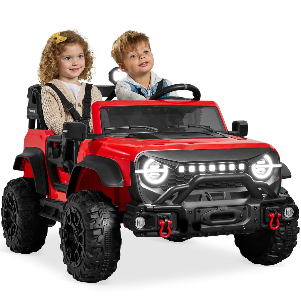 24V 2-Seater Electric Ride-On Car Truck w/ Parent Control Bluetooth
