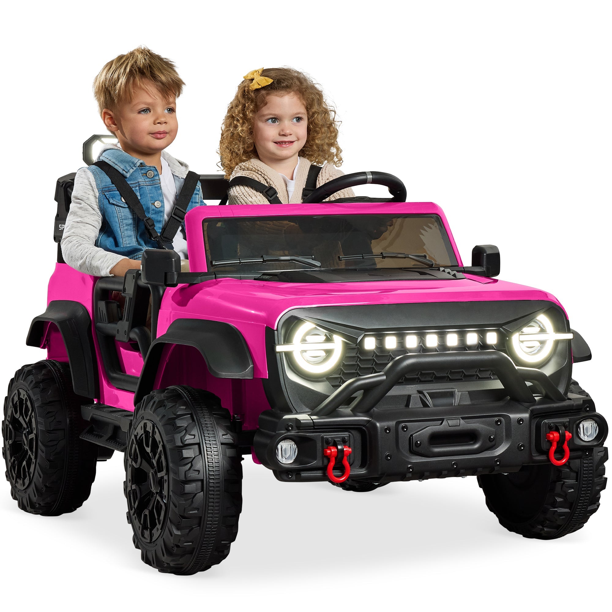 24V 2-Seater Electric Ride-On Car Truck w/ Parent Control Bluetooth